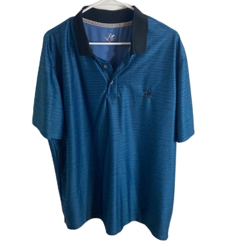 Beverly Hills Polo Club Shirt XXL Blue Men’s Short Sleeve
